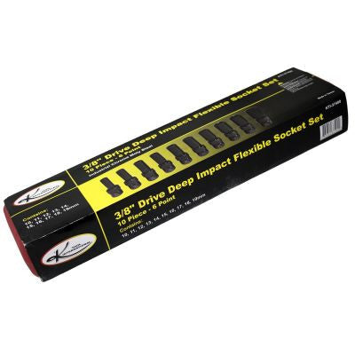 K Tool 10pc Flex Socket Set 10-19mm