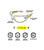 Mechanix Type-X Safety Glasses - Clear