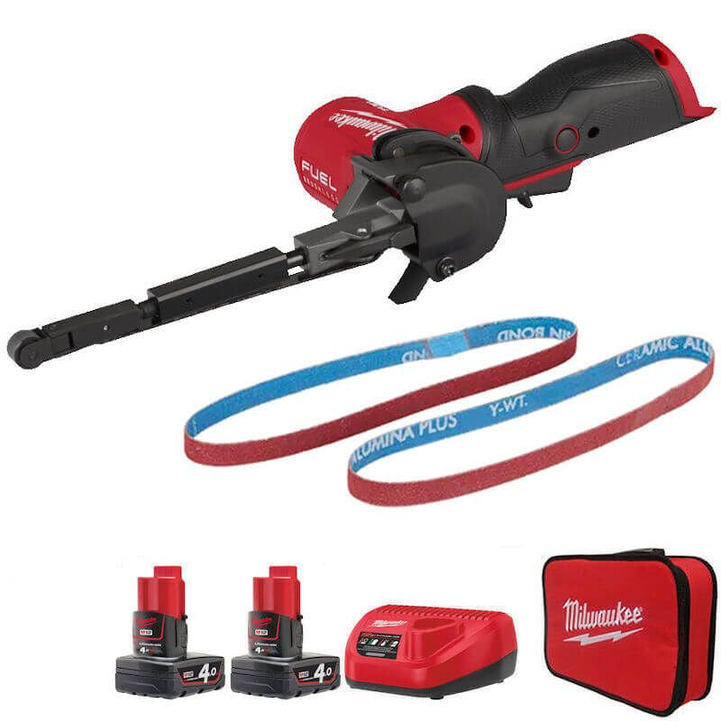 Milwaukee M12 Fuel Band File 13mm - 2 Battery Kit