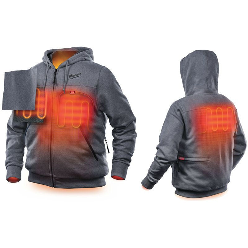 Milwaukee M12 Heated Hoody Grey Size L - Naked