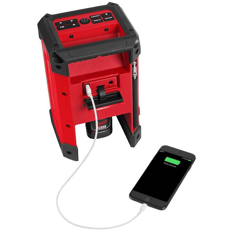 Milwaukee M12 Radio charger w/Bluetooth / DAB+/ AM/FM - Naked