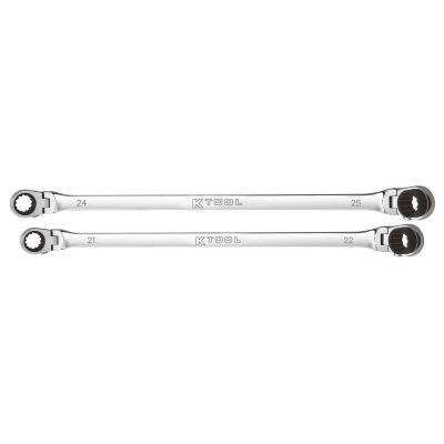 K Tool 2pc 90Tooth Double Box Metric Universal Spline Spanners