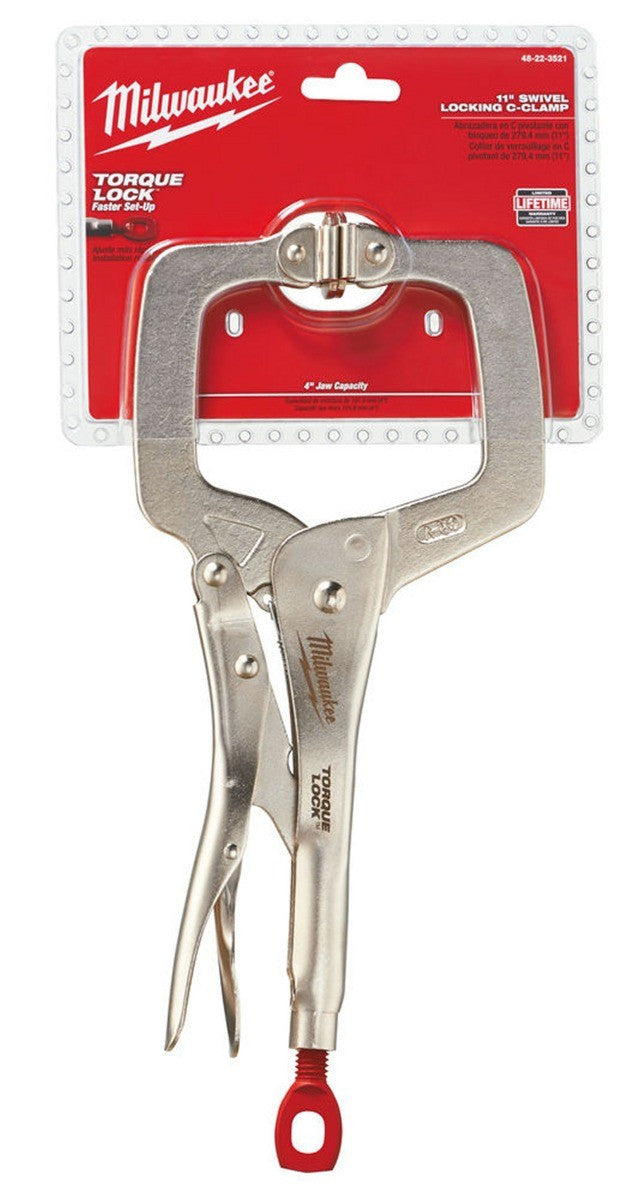 Milwaukee Torque Lock C-Clamp with Swivel Jaws 11in - 1pc