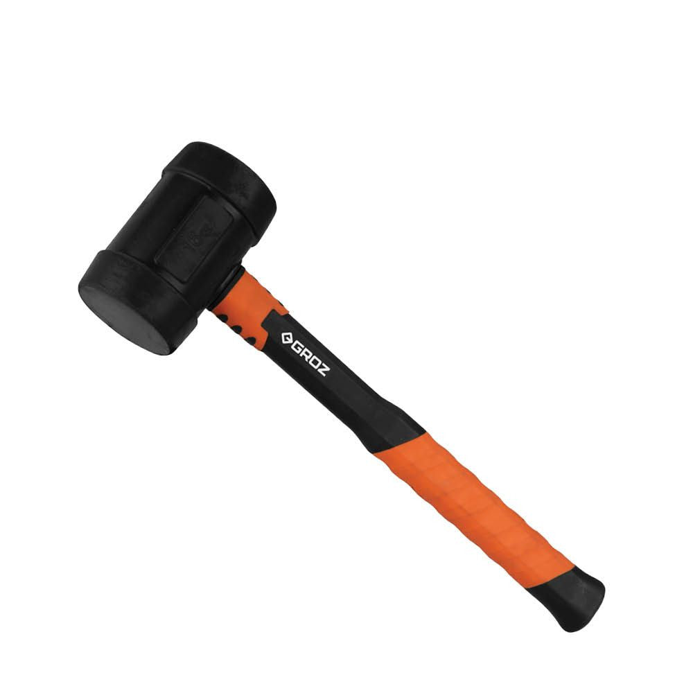 Groz Tools Fibreglass Handle Rubber Mallet (20oz)