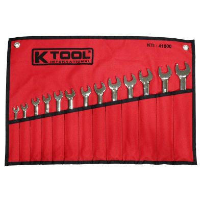 K Tool Combination Spanner Set High Chrome 13pc