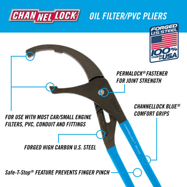 Channellock 15.5in Oil Filter Plier