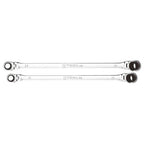 K Tool 2pc 120T Metric Double Flex Ratcheting Wrench 21x22 & 24x25
