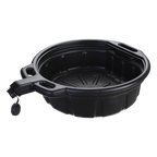 Groz Tools Oil Drain Pan Black 16Ltr Anti Splash Lip