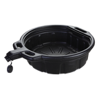 Groz Tools Oil Drain Pan Black 16Ltr Anti Splash Lip