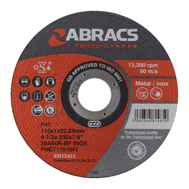 Abracs 25pc Phoenix 75x1.6mm Extra Thin Cutting Disc