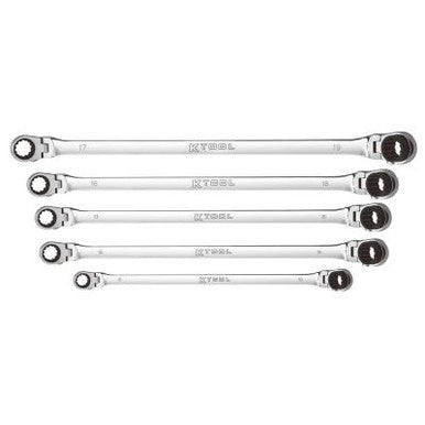 K Tool 5pc 90Tooth Double Box Metric Universal Spline Spanners