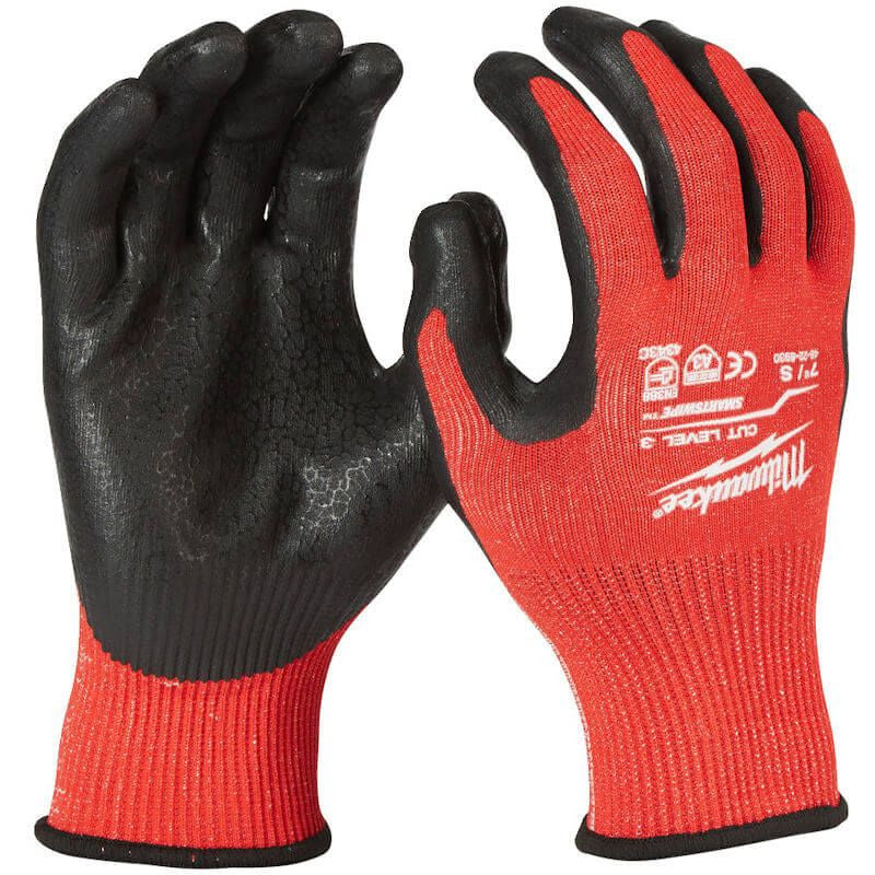 Milwaukee Cut Gloves Level 3 Dipped Resistant - Medium