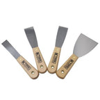 K Tool Scraper Knife Set with Wooden Handle 4pc