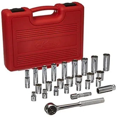 K Tool Socket Set 3/8 Dr 6 Point Metric 8-21mm 26Pc
