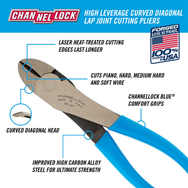 Channellock Side Cutting Plier 7 3/4in