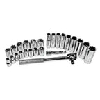 K Tool Socket Set 3/8 Dr 6 Point Metric 8-21mm 26Pc