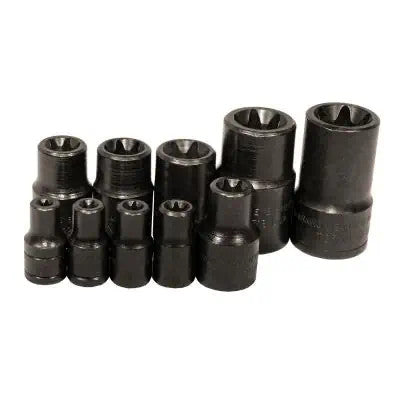 K Tool External 1/4 & 3/8 Dr Torx Socket Set E5- E20 10Pc