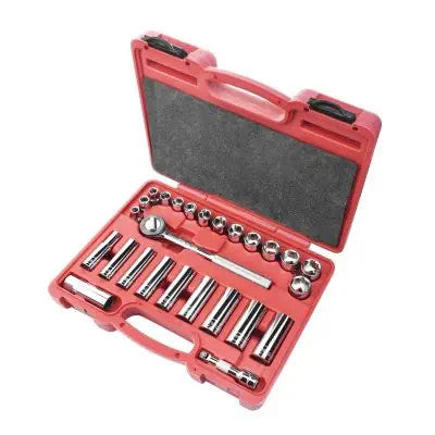 K Tool Socket Set 3/8 Dr 6 Point Metric 8-21mm 26Pc