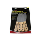 K Tool Scraper Knife Set with Wooden Handle 4pc