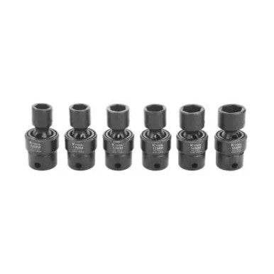 K Tool Socket Set Flex Impact 3/8 Dr 6 Point Mtr 10-15mm 6Pc
