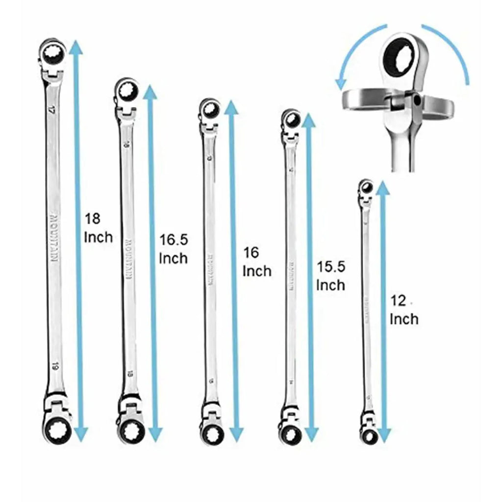Mountain 5pc Metric Double Box Spanner Set